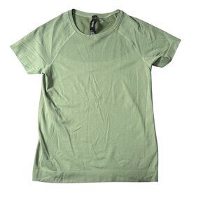 Mondetta Womens Green Mesh Seamless Activewear Shirt Small Recycled Nylon Blend